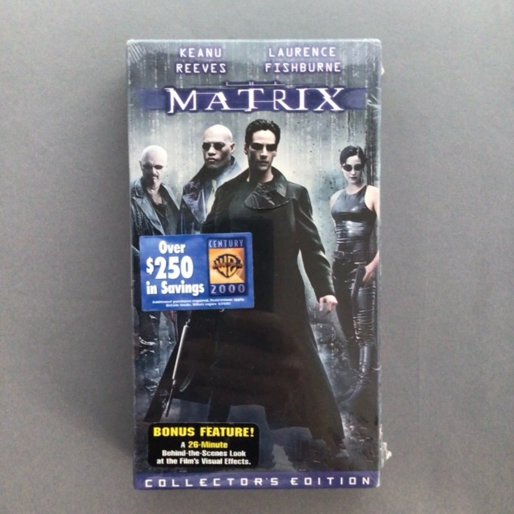 The Matrix (VHS, 1999, Collectors Edition), New in package with slight tear